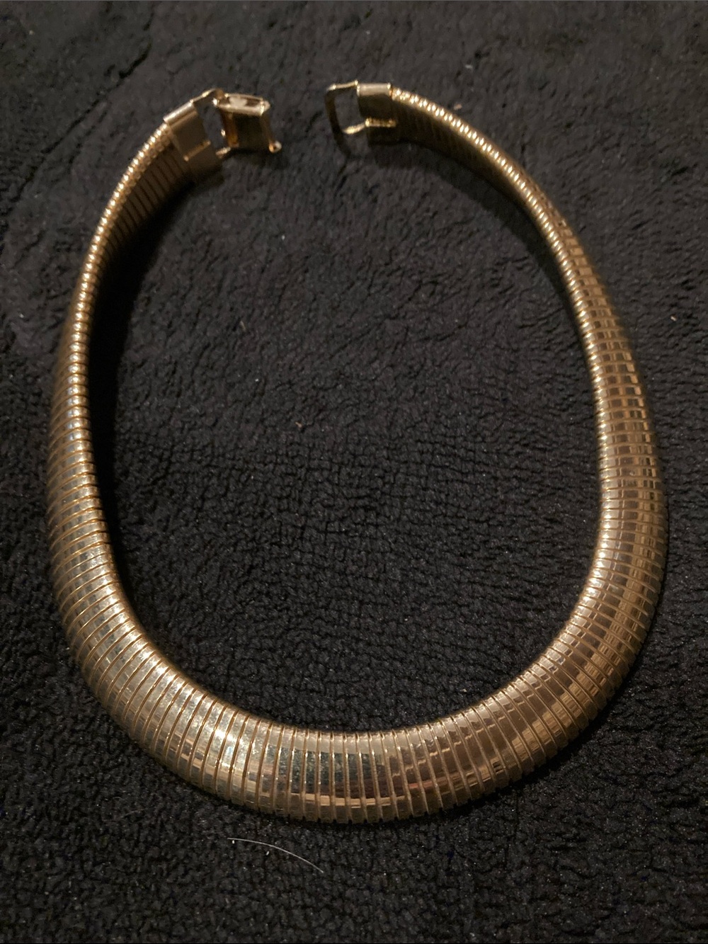 Gold Tone tight mesh choker